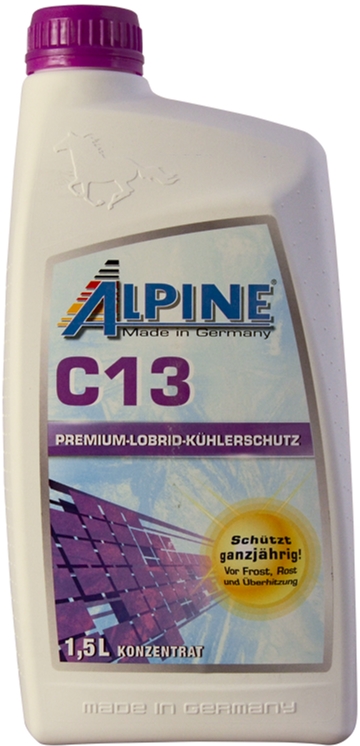 Охолоджувальна рідина ALPINE G13, концентрат, фіолетовий, 1,5 л (4003774029037)